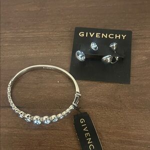 Givenchy Silver and Blue Jewelry Set